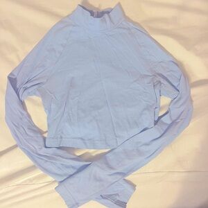 Long Sleeve Turtle Neck Tight Crop